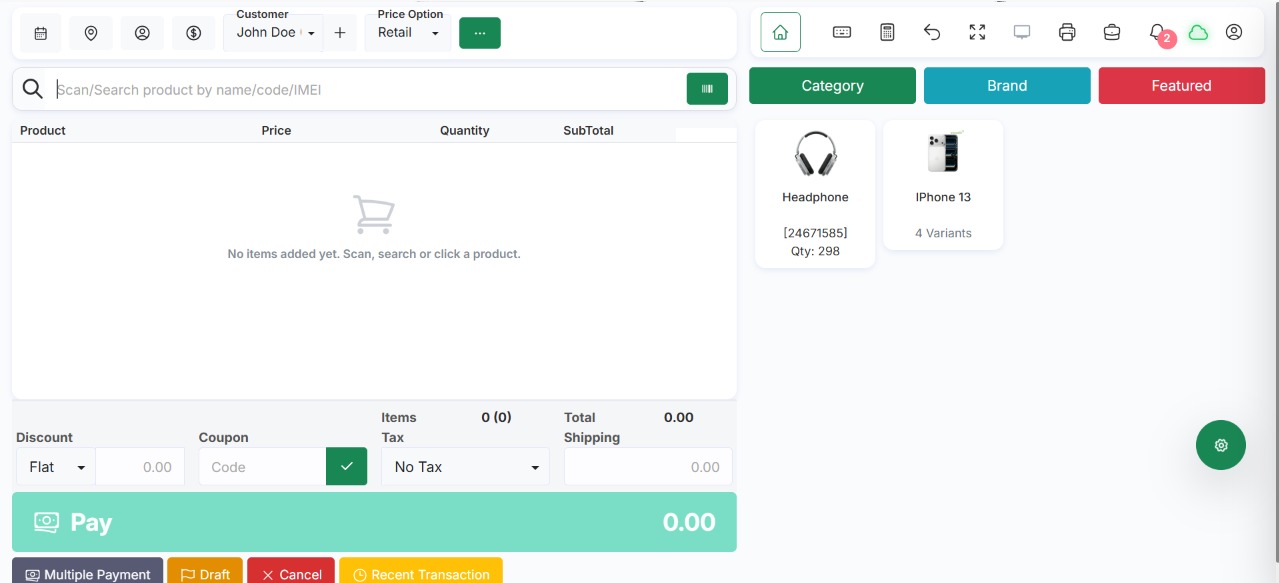 MySale.pk point of sale checkout